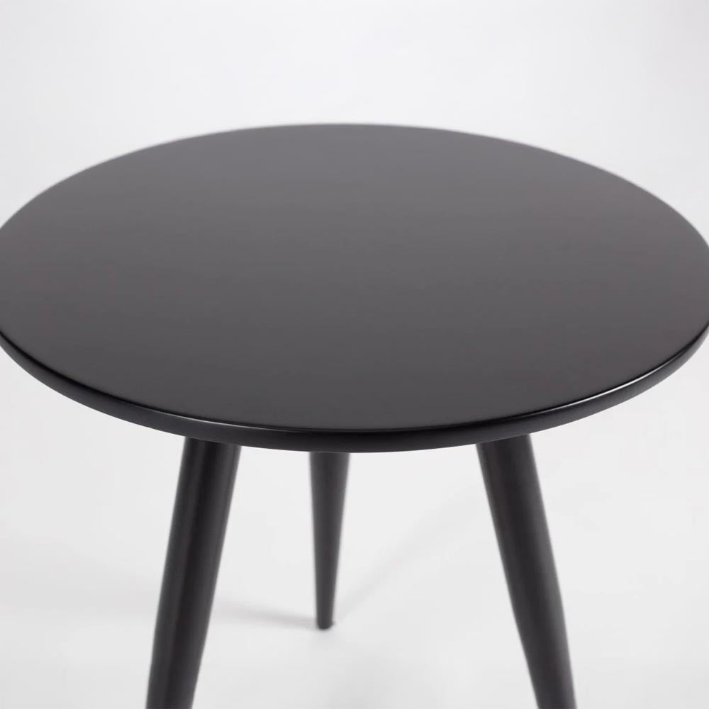 Bijzettafel zwart rond set