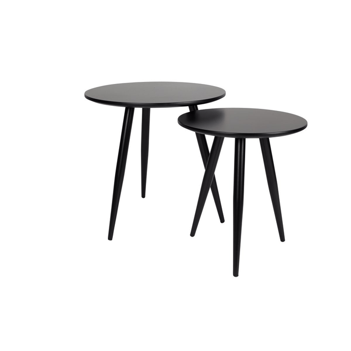 Bijzettafel Daven Zwart (set van 2) Jacob Jenzens