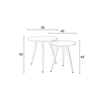 Bijzettafel Daven Zwart (set van 2) Jacob Jenzens