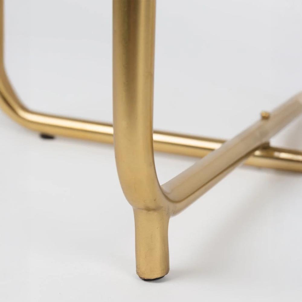 Salontafel marmer met gouden onderstel