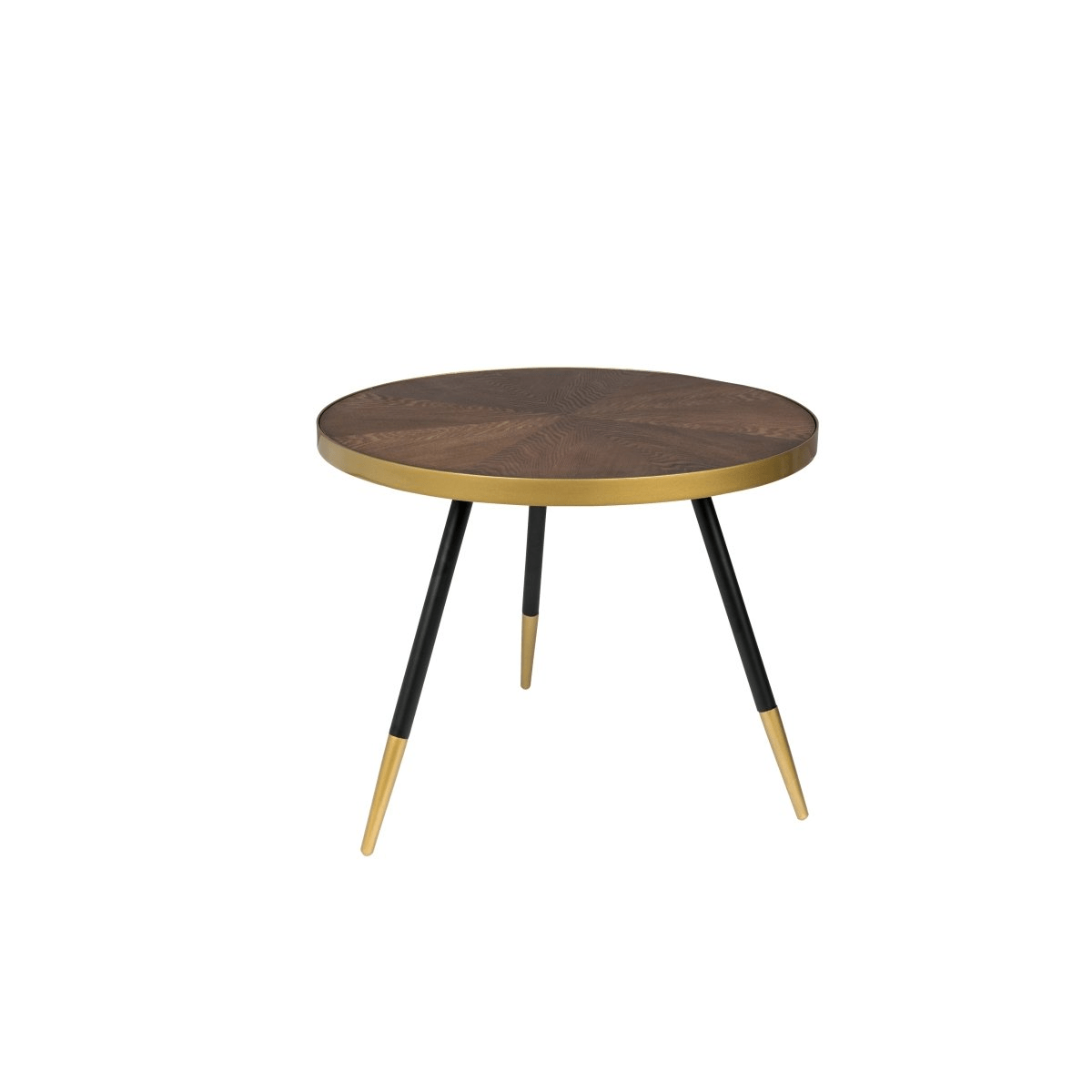 salontafel bruin met goud rond 61cm