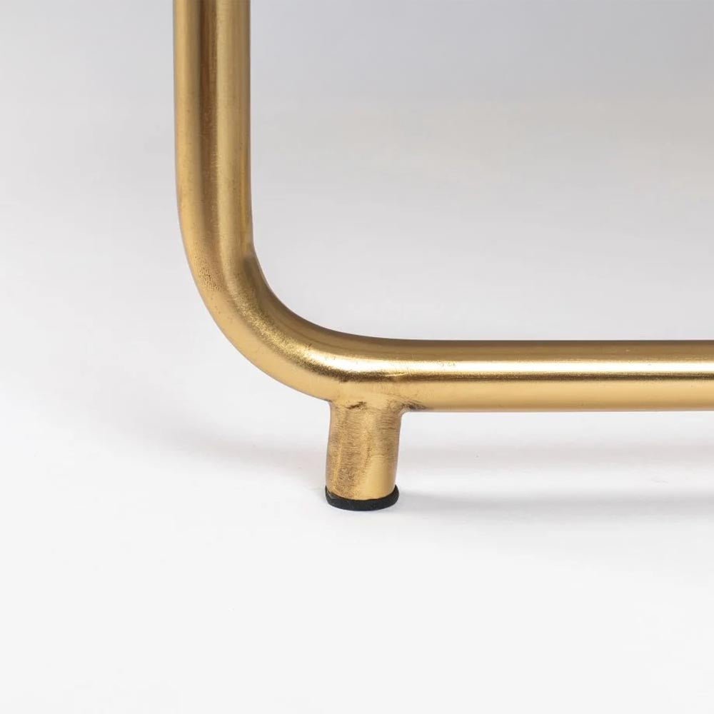 Salontafel rond marmer met gouden onderstel