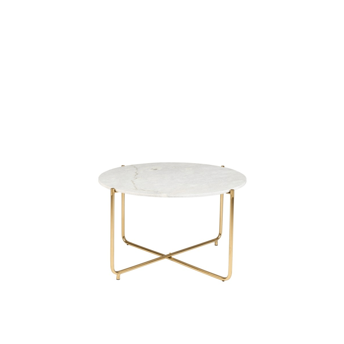 Salontafel rond marmer met gouden onderstel