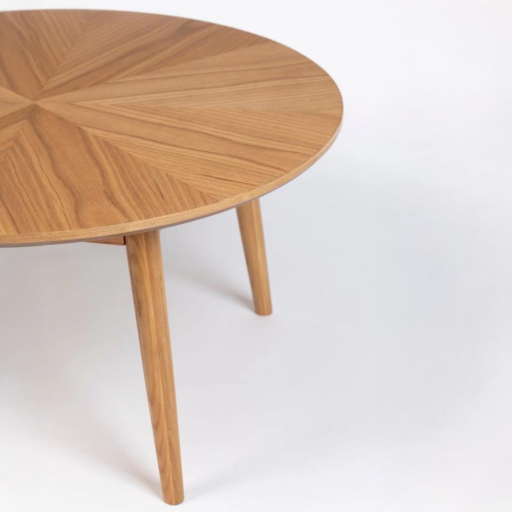 Eikenhouten salontafel rond 80cm
