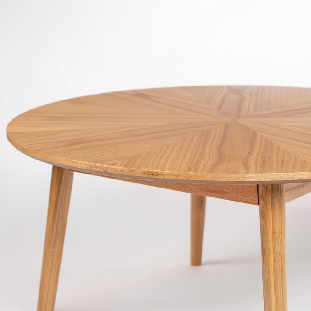 Eikenhouten salontafel rond 80cm
