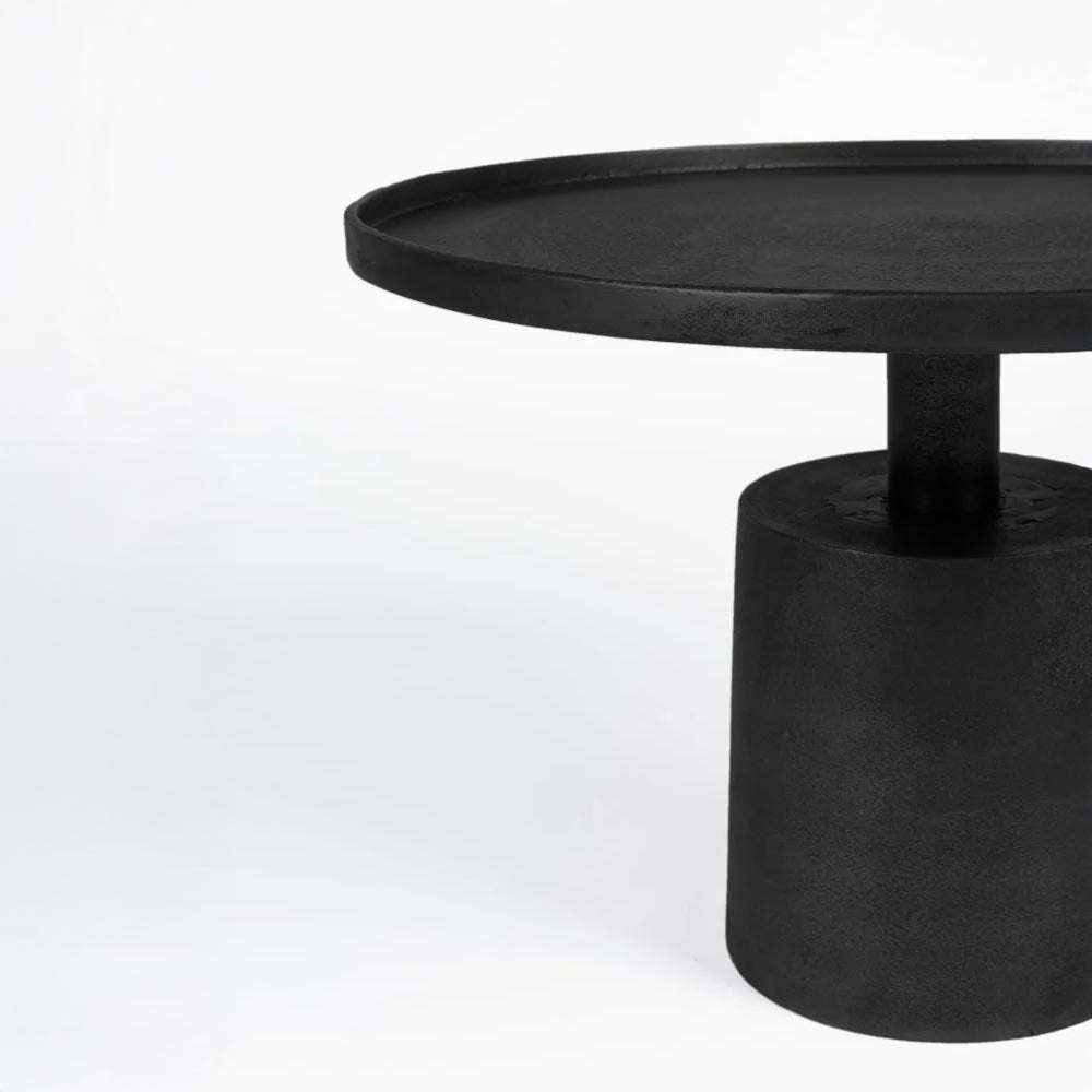 Salontafel metaal zwart rond