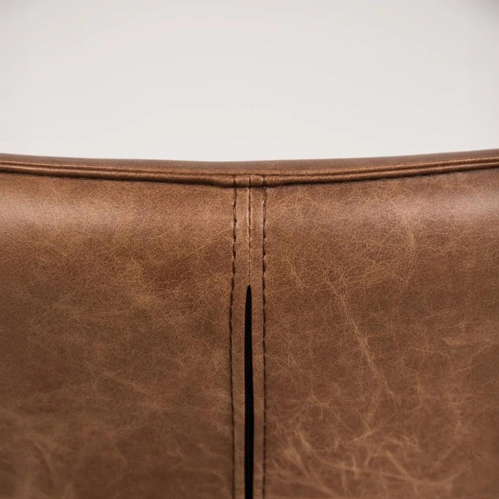 Loungefauteuil bruin met zwart onderstel