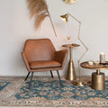 Loungefauteuil bruin met zwart onderstel