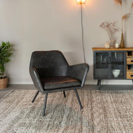 Loungefauteuil Axel Donkergrijs Jacob Jenzens