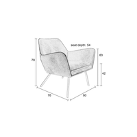 Loungefauteuil Axel Donkergrijs Jacob Jenzens