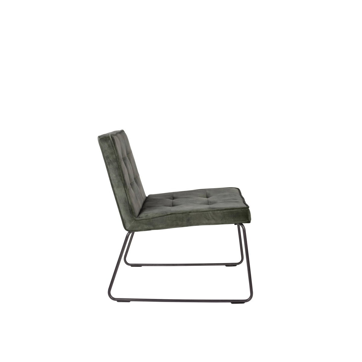 Loungefauteuil groen met zwart onderstel