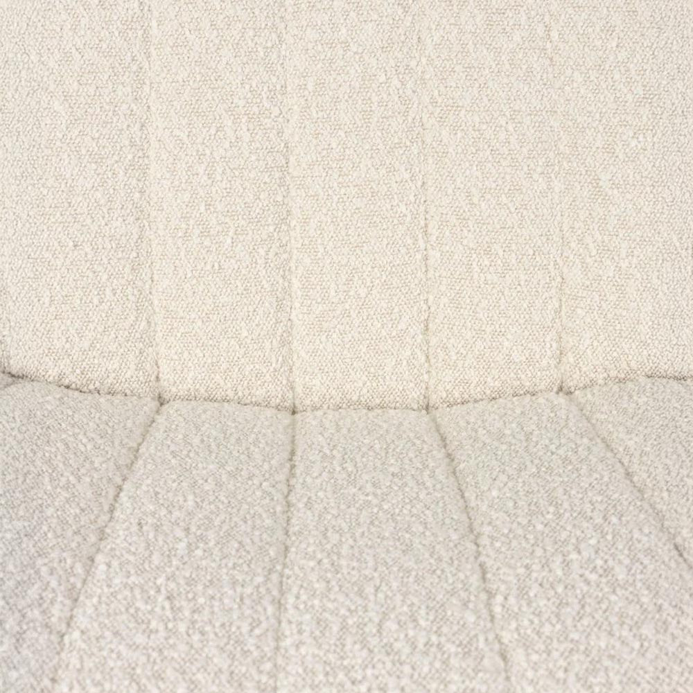Loungefauteuil off white met zwarte poot