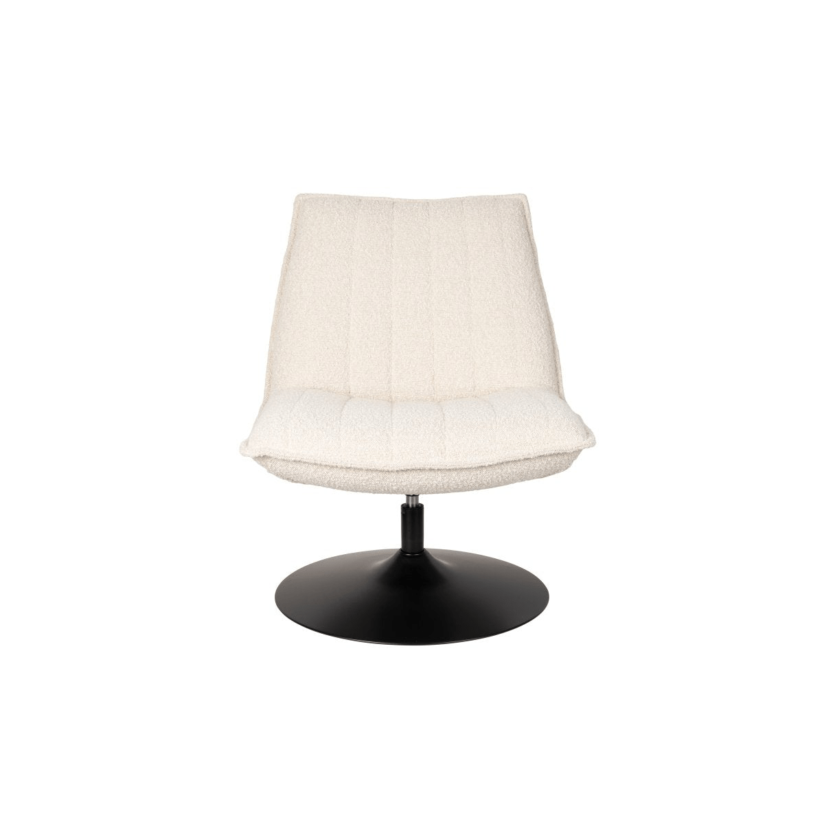 Loungefauteuil off white met zwarte poot