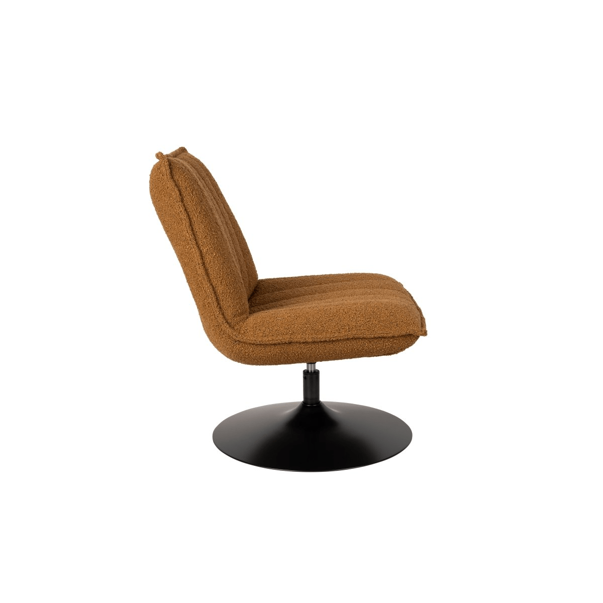 Loungefauteuil oker met zwarte poot