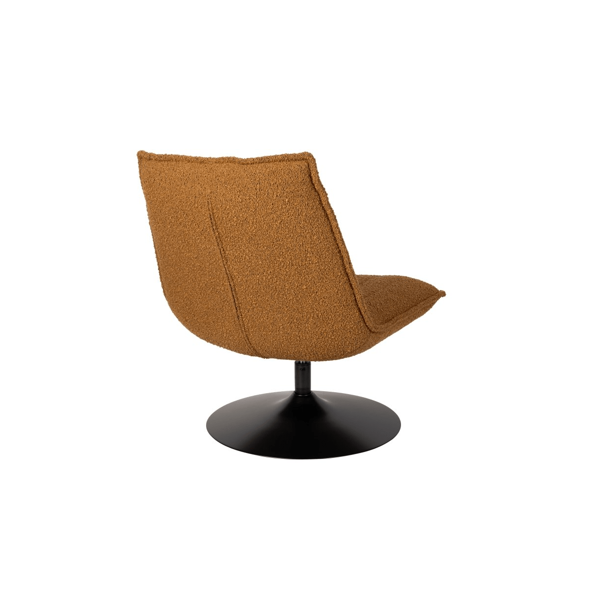 Loungefauteuil oker met zwarte poot