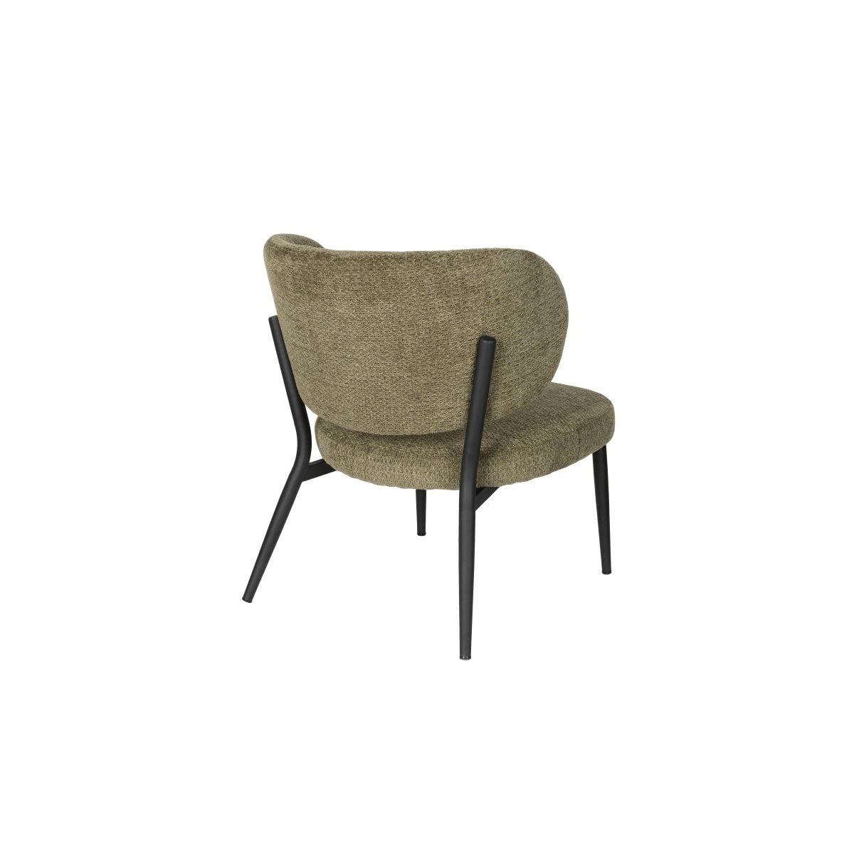 Loungefauteuil groen met zwart onderstel
