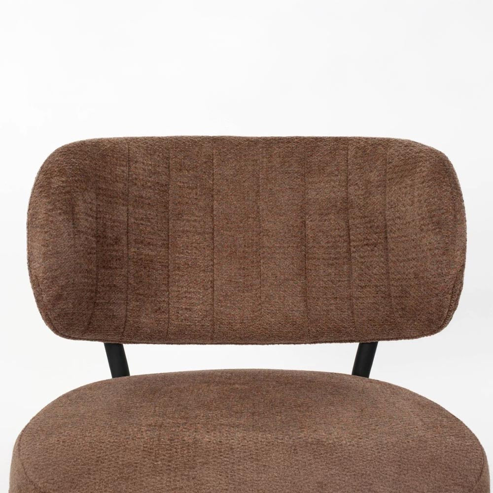 Loungefauteuil bruin met zwart onderstel