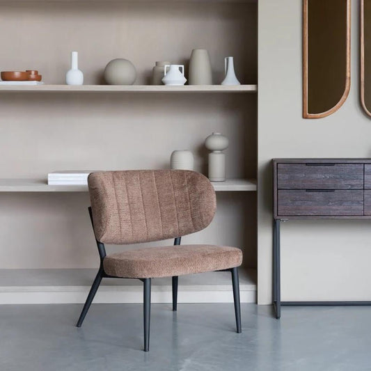 Loungefauteuil Anna Oranje Grijs Jacob Jenzens