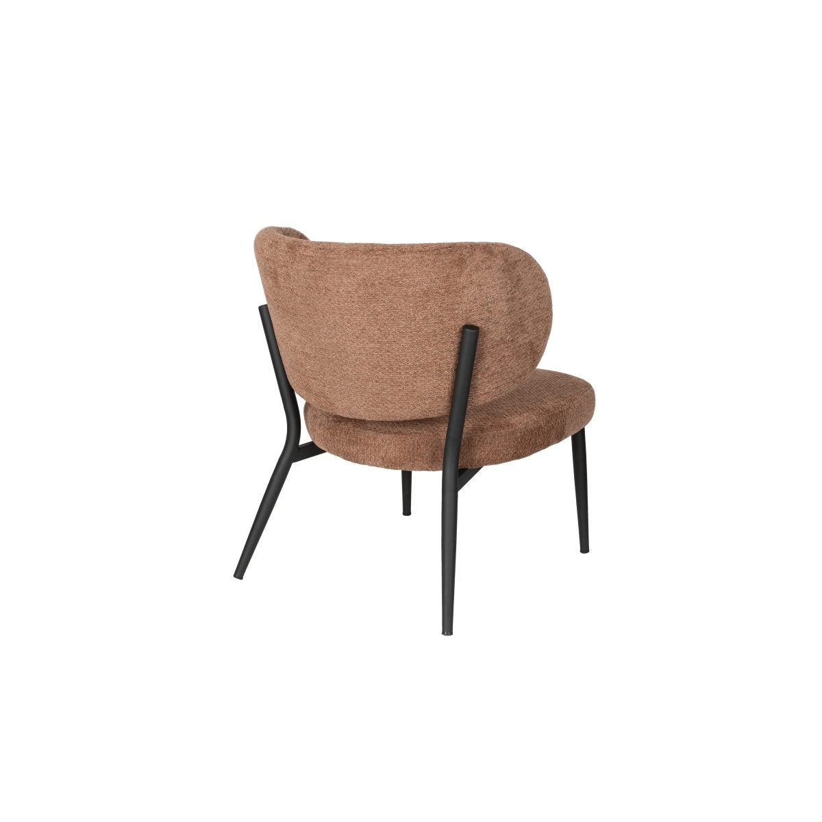 Loungefauteuil bruin met zwart onderstel