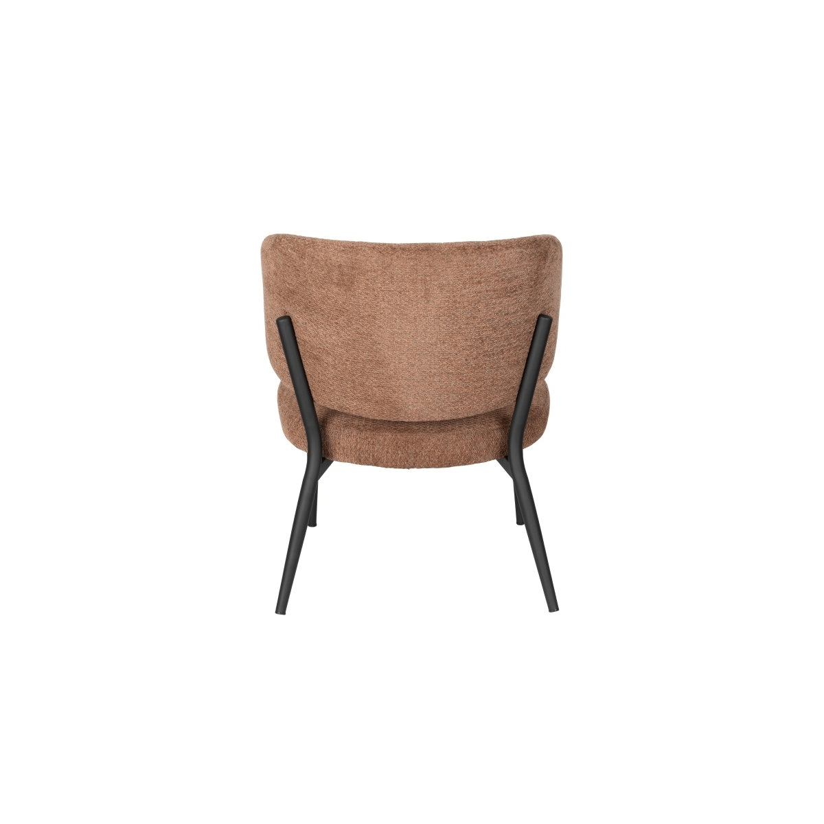 Loungefauteuil bruin met zwart onderstel