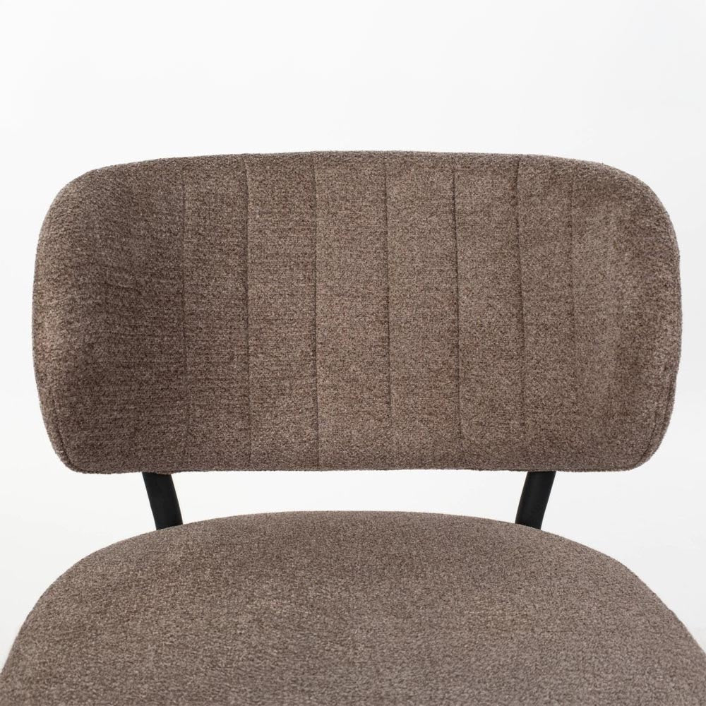 Loungefauteuil bruin met zwart onderstel