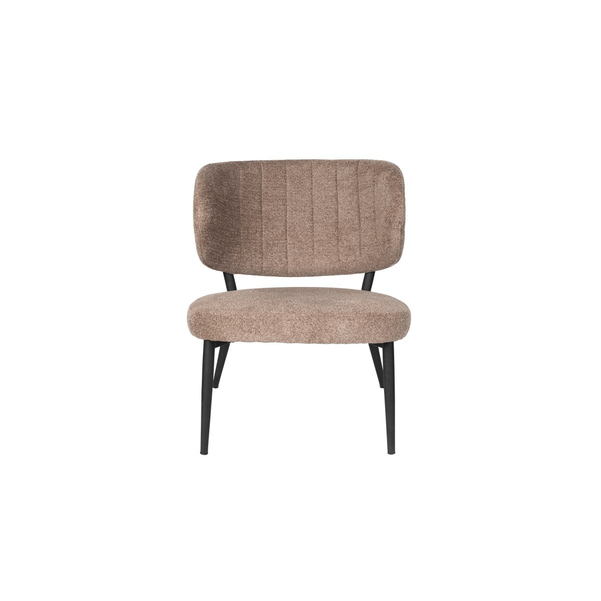 Loungefauteuil bruin met zwart onderstel