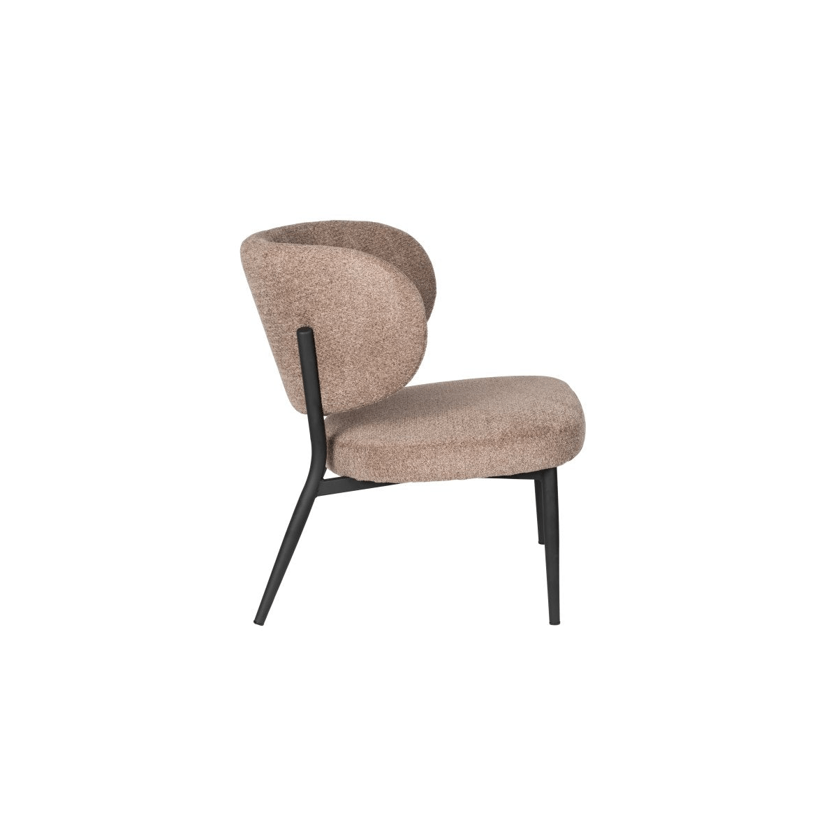 Loungefauteuil bruin met zwart onderstel