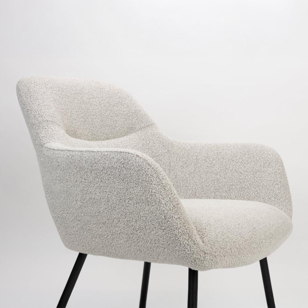 Loungefauteuil grijs met zwart onderstel