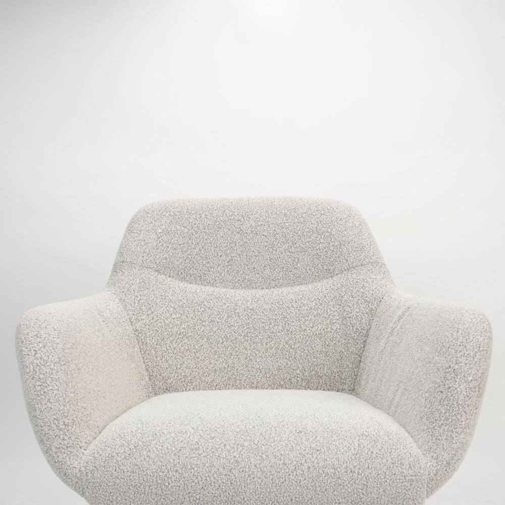 Loungefauteuil grijs met zwart onderstel