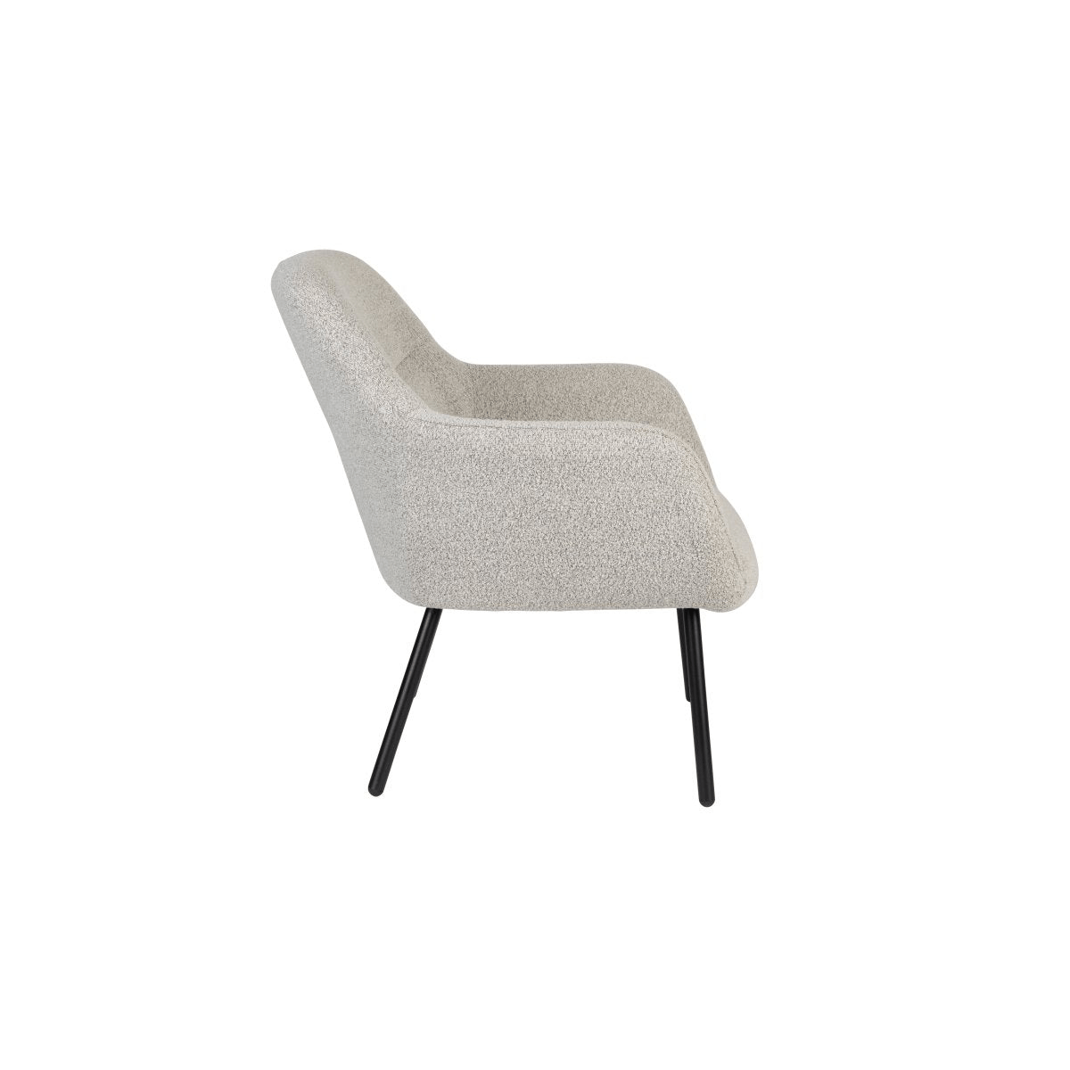 Loungefauteuil grijs met zwart onderstel