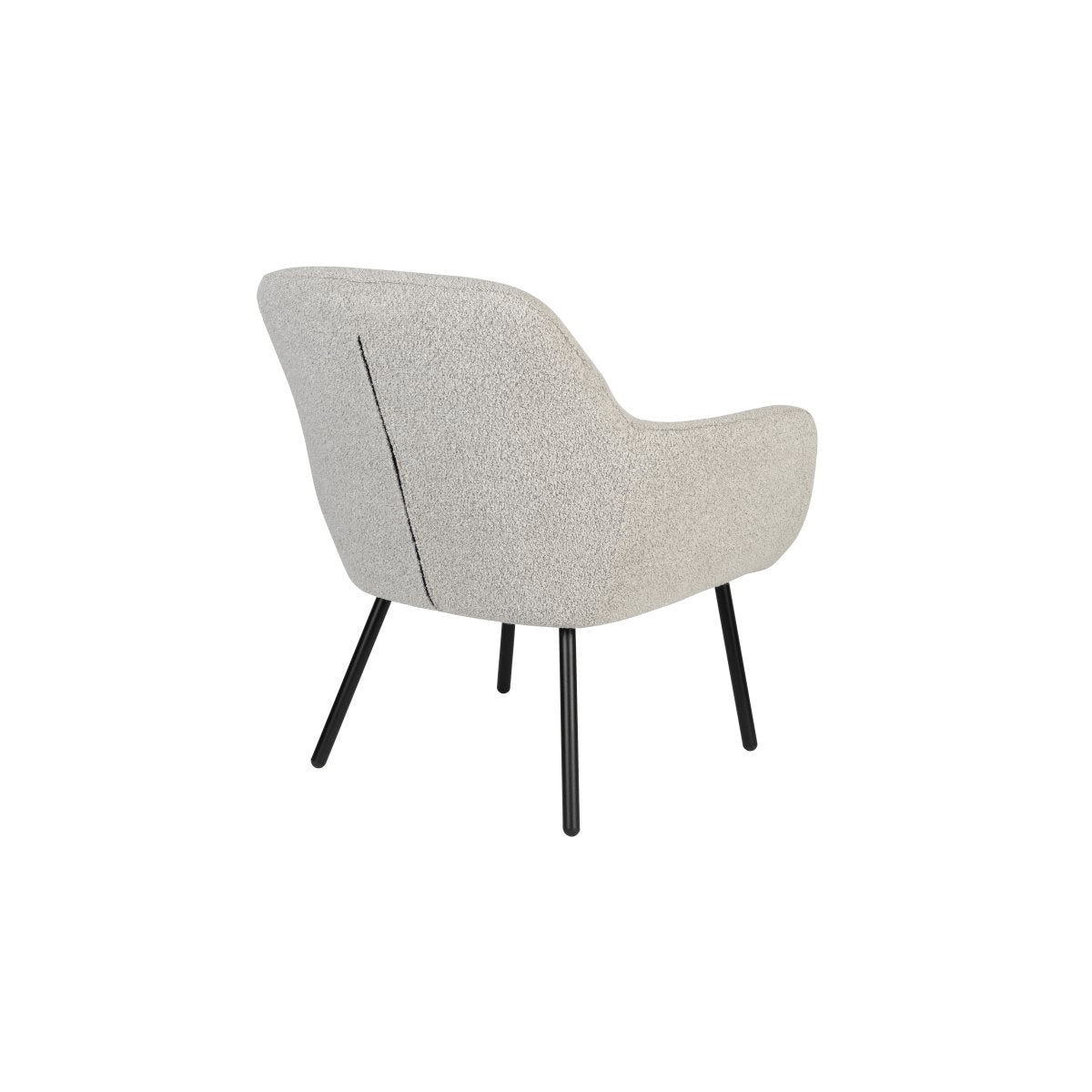 Loungefauteuil grijs met zwart onderstel