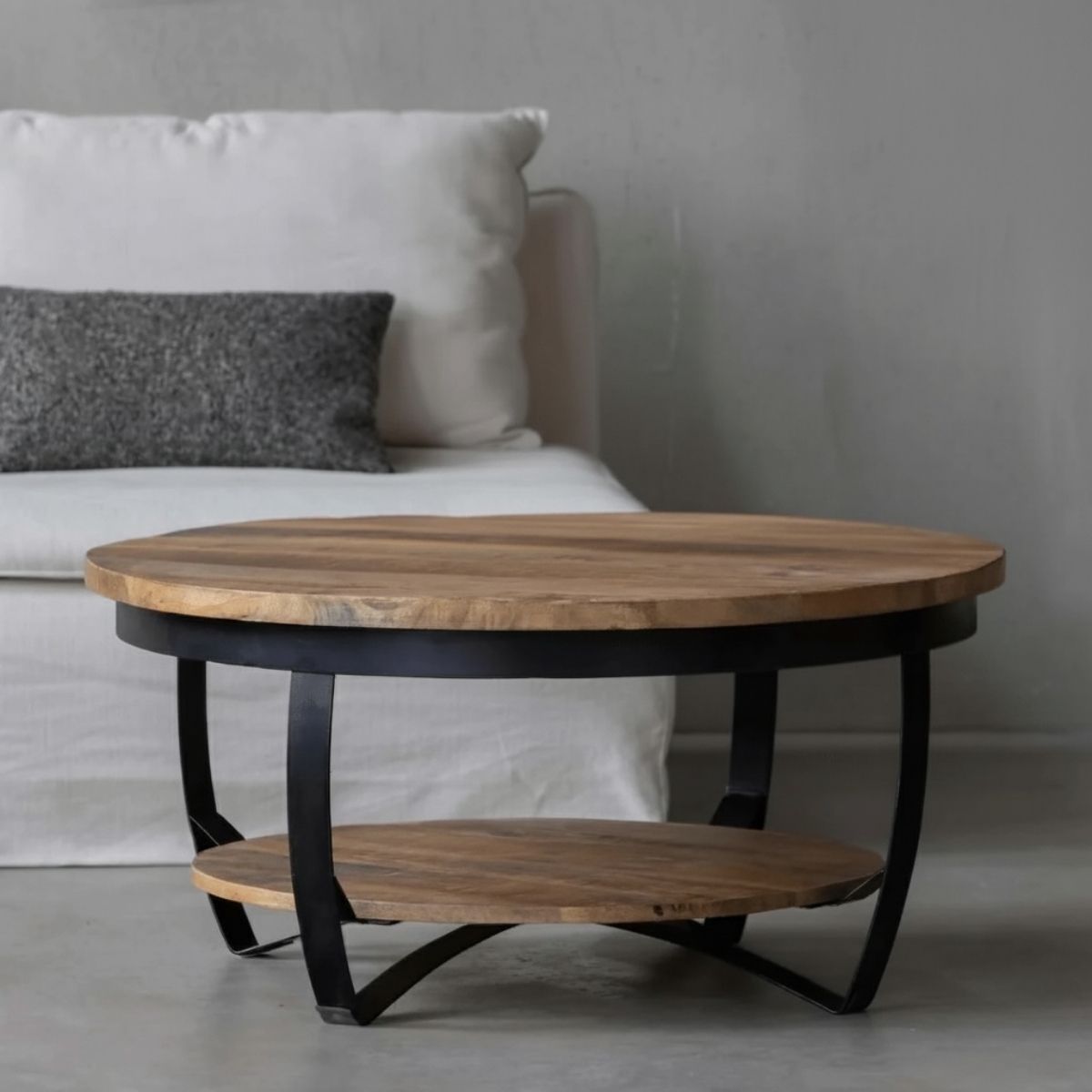 Mangohouten salontafel 90 cm 
