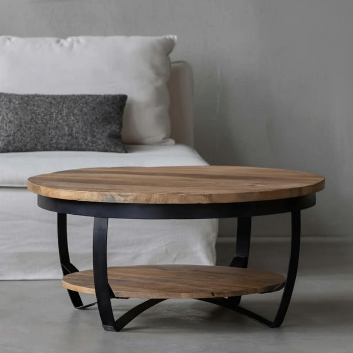 Mangohouten Salontafel Bakersfield 90 cm Mahom