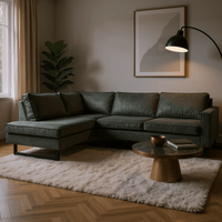 Hoekbank Barcelona 4-zits Links Groen Mahom