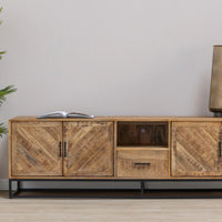Mangohouten TV Meubel Reno 200 cm met 1 lade Mahom