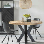 Mangohouten Eettafel Rond 110 cm