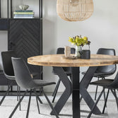 Mangohouten Eettafel Rond 140 cm