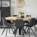 Ronde eettafel met zwarte X-poot