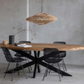 Mangohouten ovale eettafel 