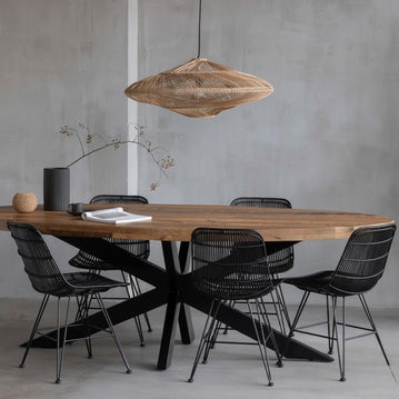 Mangohouten Eettafel Ovaal 180×100 cm