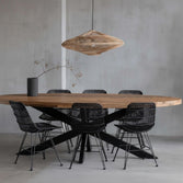 Mangohouten Eettafel Ovaal 210×100 cm