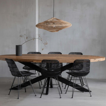 Mangohouten Eettafel Ovaal 210×100 cm