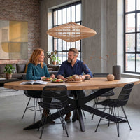 Mangohouten Eettafel Tulsa Ovaal 180×100 cm Mahom