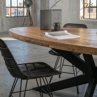 Mangohouten Eettafel Tulsa Ovaal 180×100 cm Mahom