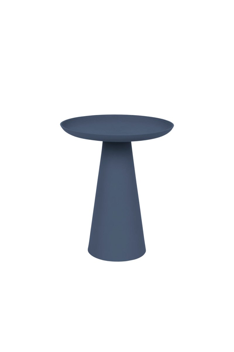 Bijzettafel blauw medium rond