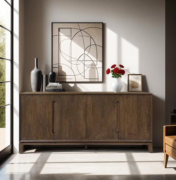 Mangohouten dressoir donkerbruin 190cm