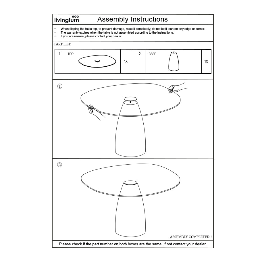 Eettafel glas 140cm
