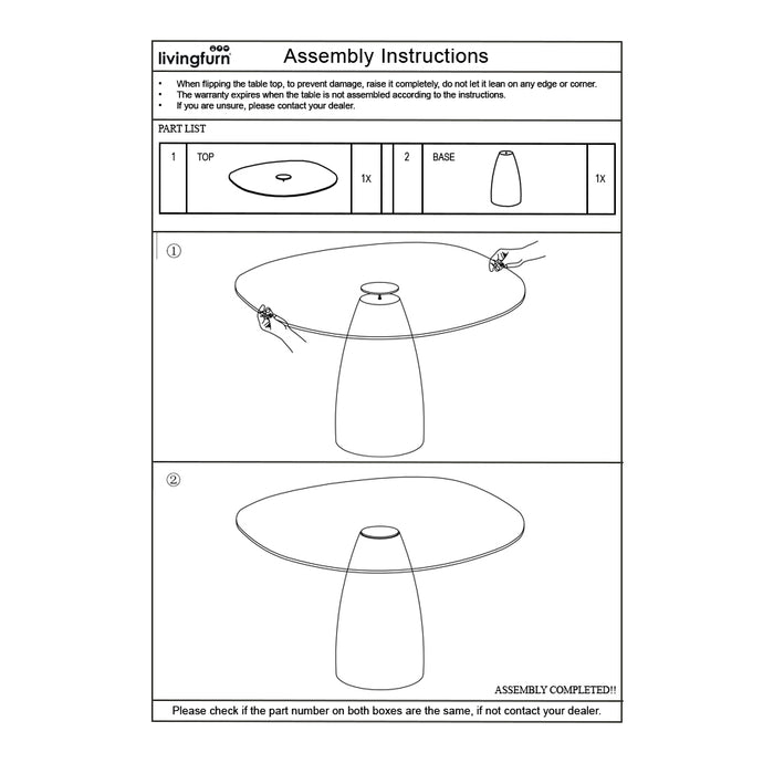 Eettafel Brix Mylon 140 cm