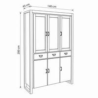 Mangohouten Buffetkast Britt 140 cm Mahom