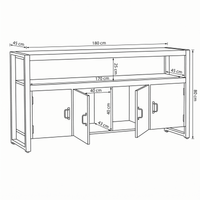 Mangohouten Dressoir Britt 180 cm Mahom